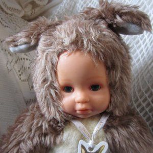 Vintage Anne Geddes Squirrel Plush Doll New Condition Retired 2002 with tags 14"